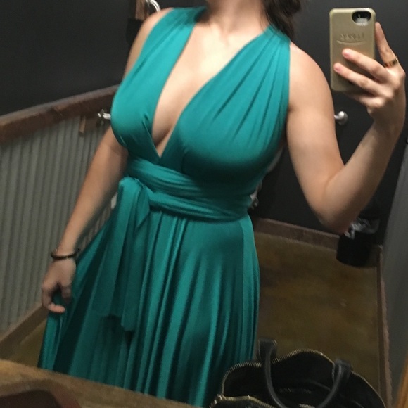 Infinity dress in greenish teal - Picture 3 of 7